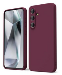 Silicone Case for Samsung Galaxy S25 - Burgundy