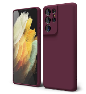 Silicone Case for Samsung Galaxy S21 Ultra - Burgundy