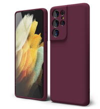Silicone Case for Samsung Galaxy S21 Ultra - Burgundy