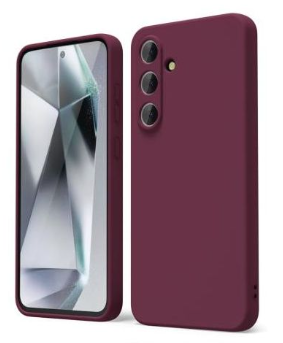 Silicone Case for Samsung Galaxy S25+ - Burgundy