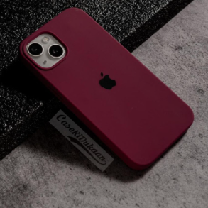 Silicone Case for iPhone 14 - Burgundy