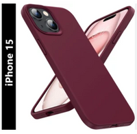 Silicone Case for iPhone 15 - Maroon