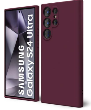Silicone Case for Samsung Galaxy S24 Ultra - Burgundy