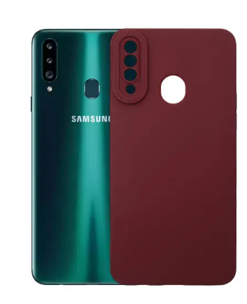 Silicone Case for Samsung Galaxy A20s - Burgundy