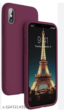 Silicone Case for iPhone Xs - Burgundy