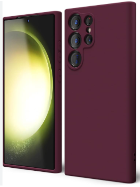 Silicone Case for Samsung Galaxy S23 Ultra - Burgundy