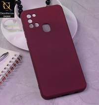 Silicone Case for Samsung Galaxy A21s - Burgundy