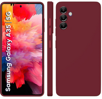 Silicone Case for Samsung Galaxy A35 - Burgundy
