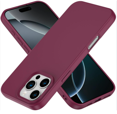 Silicone Case for iPhone 16 Pro Max - Burgundy