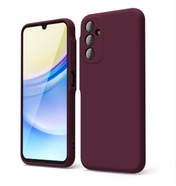 Silicone Case for Samsung Galaxy A15 5G - Burgundy