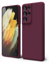 Silicone Case for Samsung Galaxy S21 Ultra - Burgundy