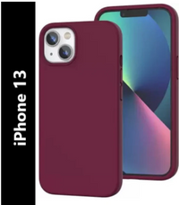 Silicone Case for iPhone 13 - Burgundy
