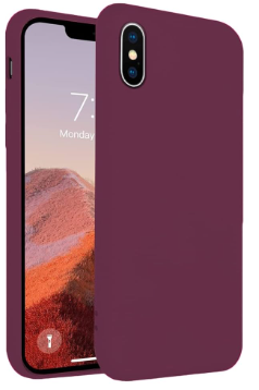 Silicone Case for iPhone Xs Max - Maroon