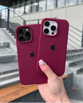 Silicone Case for iPhone 14 Pro - Burgundy