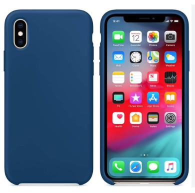Silicone Case for iPhone Xs - Blue