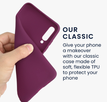 Silicone Case for Samsung Galaxy A70 - Burgundy