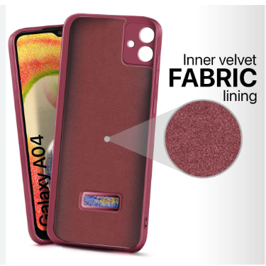 Silicone Case for Samsung Galaxy A04 - Burgundy