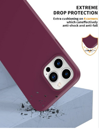 Silicone Case for iPhone 16 Pro - Burgundy