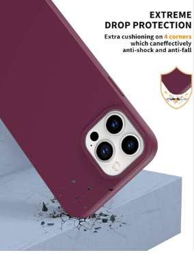 Silicone Case for iPhone 16 Pro - Burgundy