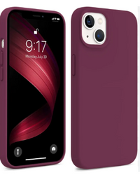Silicone Case for iPhone 15 - Maroon