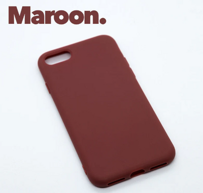 Silicone Case for iPhone 8 - Maroon