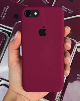 Silicone Case for iPhone 8 Plus - Maroon
