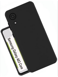 Silicone Case for Samsung Galaxy A03 Core - Black