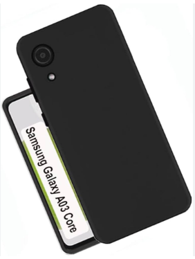 Silicone Case for Samsung Galaxy A03 Core - Black