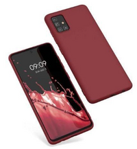 Silicone Case for Samsung Galaxy A51 - Burgundy