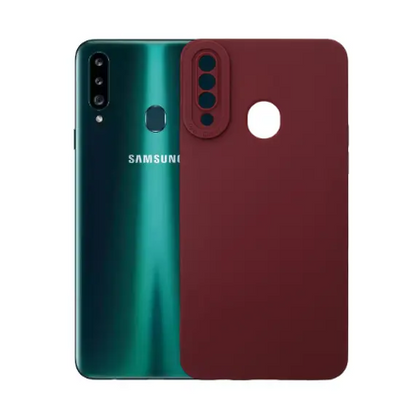 Silicone Case for Samsung Galaxy A20s - Burgundy