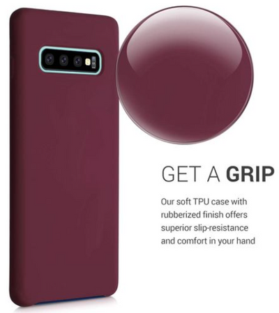 Silicone Case for Samsung Galaxy S10+ - Burgundy
