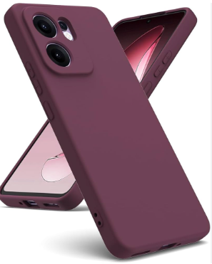 Silicone Case for OPPO Reno 13F - Burgundy