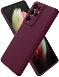 Silicone Case for Samsung Galaxy S21 Ultra - Burgundy