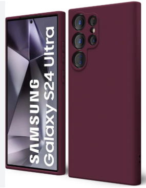 Silicone Case for Samsung Galaxy S23 Ultra - Burgundy