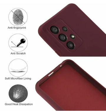 Silicone Case for Samsung Galaxy A33 5G - Burgundy
