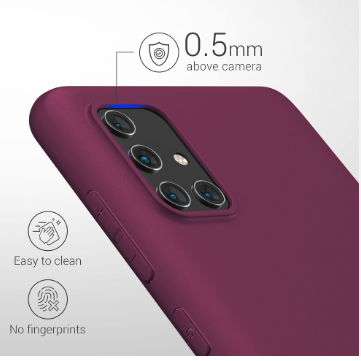 Silicone Case for Samsung Galaxy A71 - Burgundy