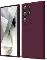 Silicone Case for Samsung Galaxy S24 Ultra - Burgundy