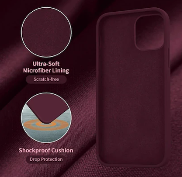 Silicone Case for iPhone 12 Pro - Maroon