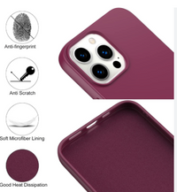 Silicone Case for iPhone 16 Pro Max - Burgundy