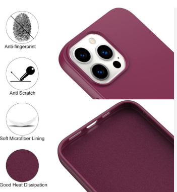 Silicone Case for iPhone 16 Pro Max - Burgundy