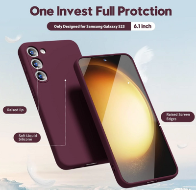 Silicone Case for Samsung Galaxy S22 - Burgundy