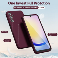 Silicone Case for Samsung Galaxy A25 5G - Burgundy