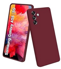 Silicone Case for Samsung Galaxy A55 5G - Burgundy