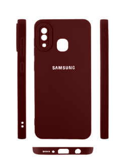 Silicone Case for Samsung Galaxy A20 - Burgundy