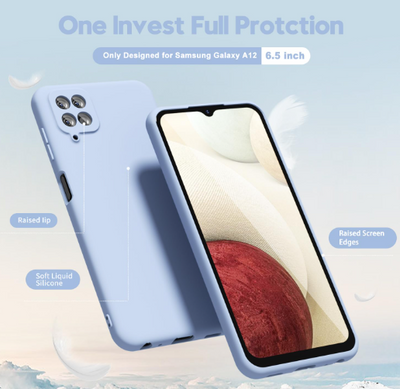 Silicone Case for Samsung Galaxy A12 - Blue