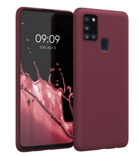 Silicone Case for Samsung Galaxy A21s - Burgundy