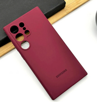 Silicone Case for Samsung Galaxy S23 Ultra - Burgundy