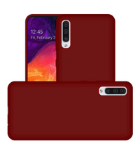 Silicone Case for Samsung Galaxy A50 - Burgundy