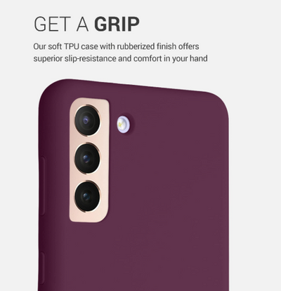 Silicone Case for Samsung Galaxy S21+ - Burgundy