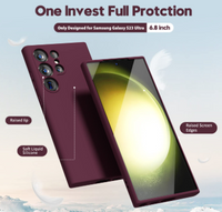 Silicone Case for Samsung Galaxy S23 Ultra - Burgundy